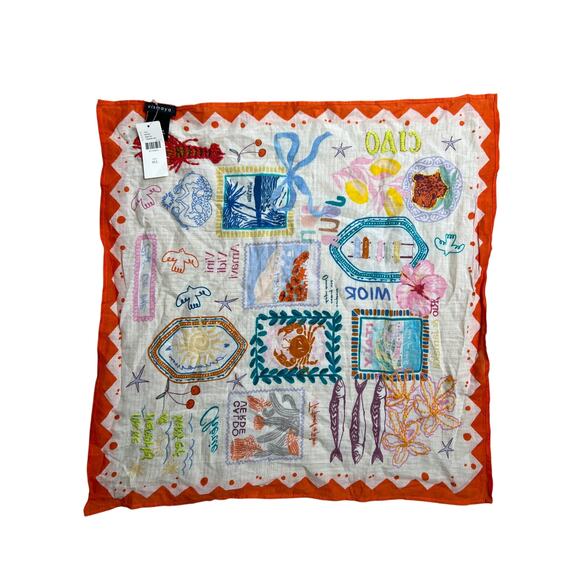 NWT Vismaya x Anthropologie Italian Summer Icon Scarf Size All - Picture 4 of 5